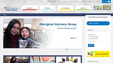 Thunder Bay Public Library Website Design