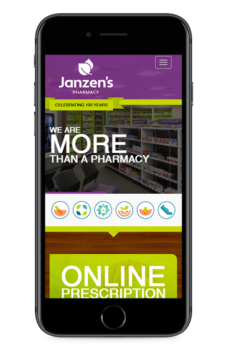 Janzens Pharmacy Responsive Website
